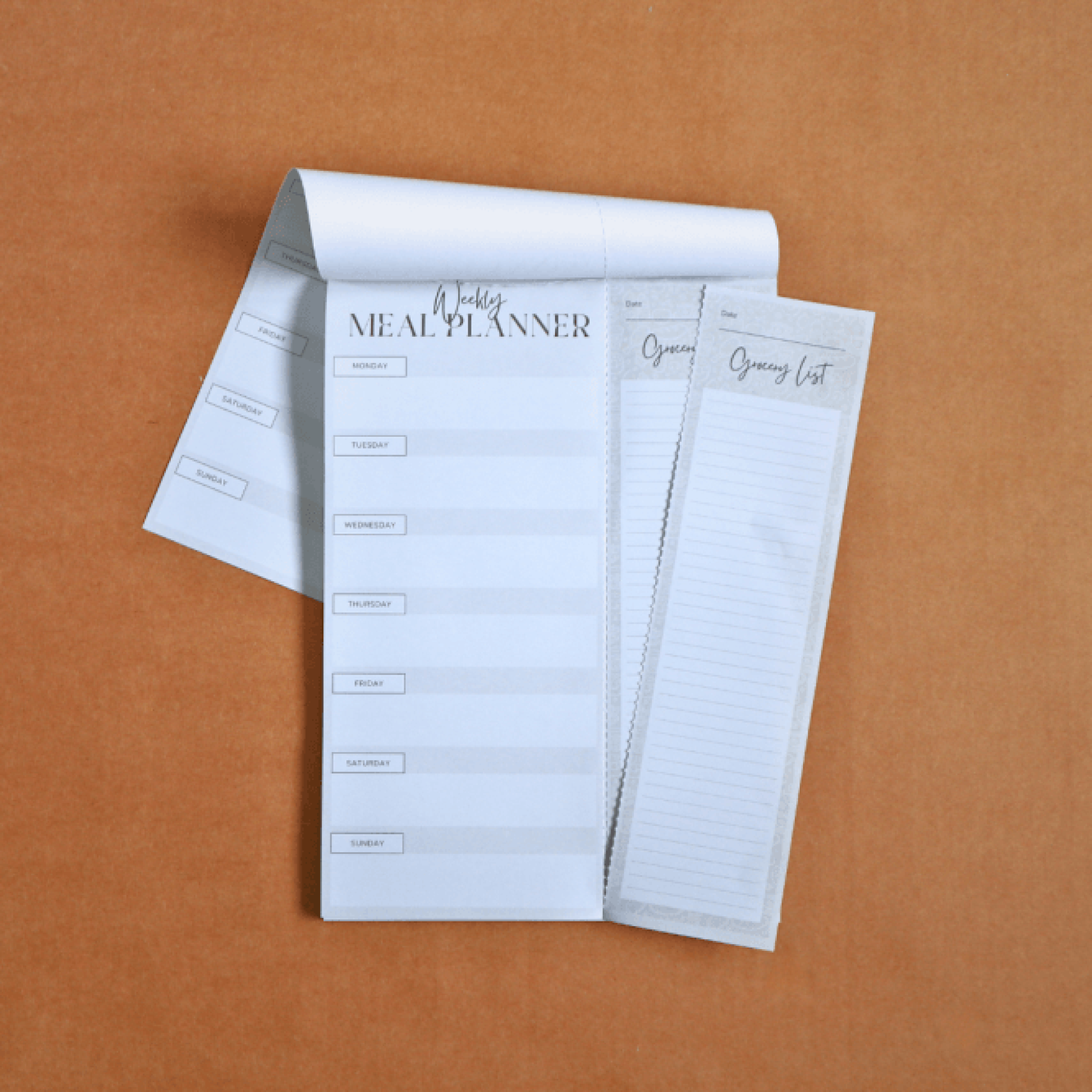52 Sheet A5 Magnetic Weekly Meal Planner Notepad - Minimalistic