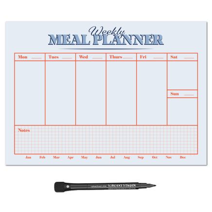 MagFlex® A4 Diner Weekly Meal Planner Refrigerator Magnet - Flexible Magnetic Sheet