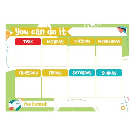 MagFlex® A3 Magnetic Playful Reward Chart with Colourful Star Magnets - Flexible Magnetic Sheet