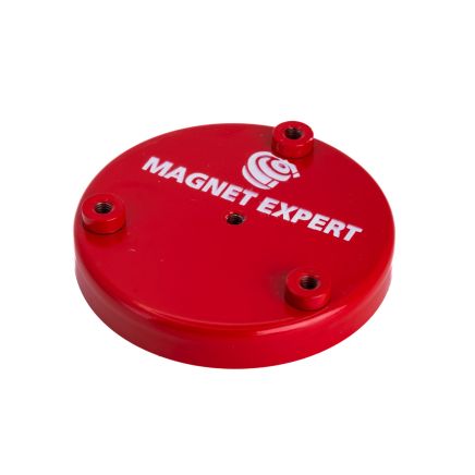 Ceramic Limpet Pot Magnet c/w M6 threaded hole - 3-7/8 in. dia x 19/32 in. thick - 121.28lbs Pull