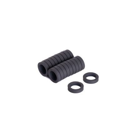 Y10 Ceramic Magnets - 7/16 in. O.D. x 5/16 in. I.D. x 1/8 in. thick - 0.17lbs Pull
