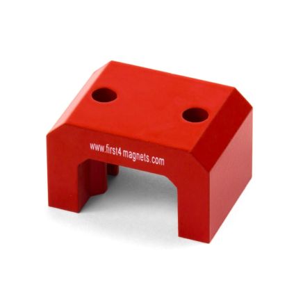 Extra Large Red Alnico Horseshoe Magnet - 2-3/16 in. x 1-9/16 in. x 1-9/16 in. - 50.72lbs Pull