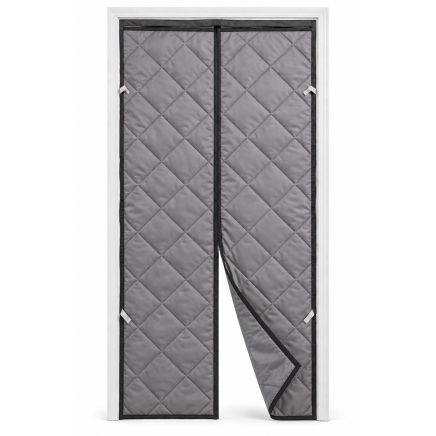 Magnetic Thermal Insulated Curtain - Grey