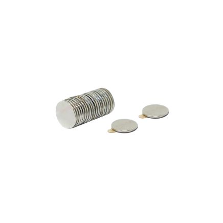 N35 Neodymium Adhesive Disc Magnet - 3/8 in. dia x 1/32 in. thick - 0.77lbs Pull