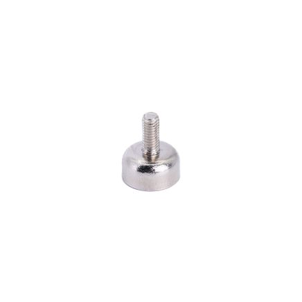 N42 Neodymium Pot Magnet with M3 Stud - 3/8 in. dia x 3/16 in. thick - 6.61lbs Pull