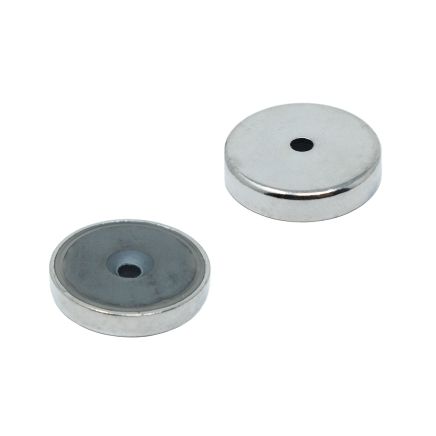 Y30BH Ceramic Countersunk Pot Magnet - 1-9/16 in. dia x 5/16 in. thick x 3/16 in. hole - 24.26lbs Pull