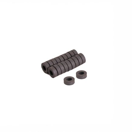 Y10 Ceramic Magnets - 5/16 in. O.D. x 3/16 in. I.D. x 1/8 in. thick - 0.15lbs Pull