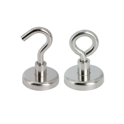 Ceramic Clamping Magnet with M6 Eyebolt - 1-1/4 in. dia - 12.79lbs Pull