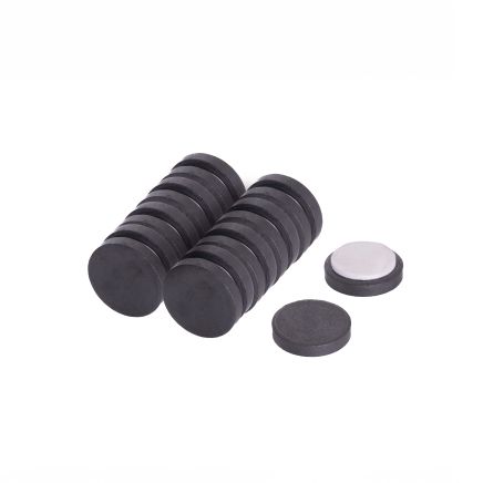 Y10 Ceramic Disc Magnet with Adhesive Foam Pad - 1 in. dia x 3/16 in. thick - 1.32lbs Pull