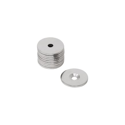 Counterunk Steel Disc - 1 in. dia x 1/16 in. thick x 3/16 in.