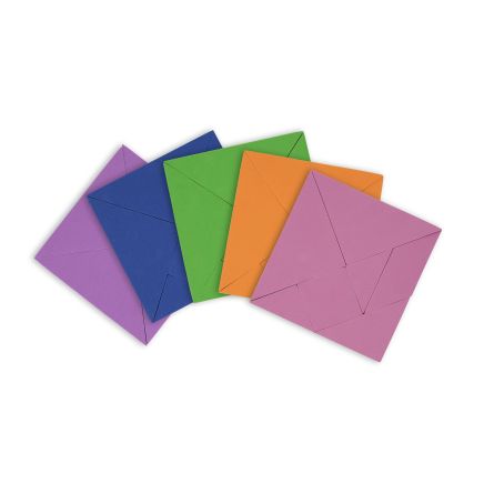 Educational Tangram - Logic Puzzle & Maths Game - Pack of 5 Colours
