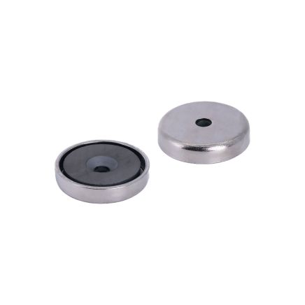 Y30BH Ceramic Countersunk Pot Magnet - 1-3/8 in. dia x 9/32 in. thick x 3/16 in. hole - 15.21lbs Pull