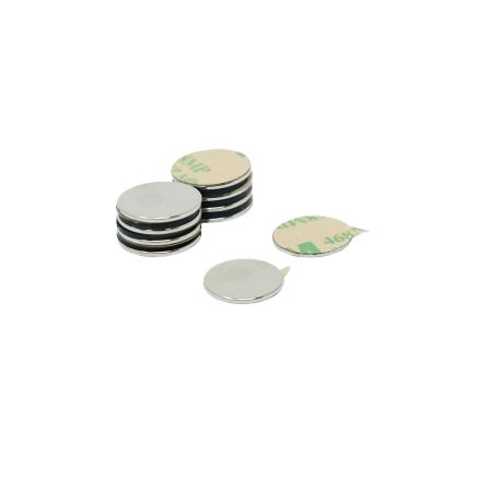 N42 Neodymium Adhesive Disc Magnet - 19/32 in. dia x 1/32 in. thick - 2.42lbs Pull