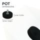 Black Rubber Coated POS Magnet Countersunk with M4 3/8 in. External Thread - 7/8 in. dia x 1/4 in. thick