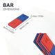 Ceramic Bar Magnet with North & South Identified - 5/8 in. x 1/8 in. x 1-7/8 in. long