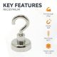 N42 Neodymium Clamping Magnet with M5 Eyebolt - 1 in. dia - 44.1lbs Pull