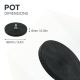 Rubber Coated POS Magnet c/w M8 x 5/8 in. External Thread - 3-3/8 in. dia x 1/3 in. thick