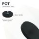 Black Rubber Coated POS Magnet c/w M8 x 5/8 in. External Thread - 2-9/16 in. dia x 1/3 in. thick