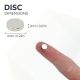 N42 Neodymium Magnet c/w Dimple on North - 1/4 in. dia x 1/16 in. thick - 1.2lbs Pull