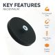 Rubber Coated POS Magnet c/w M6 Boss Thread - 2-9/16 in. dia x 1/3 in. high - 48.51lbs Pull