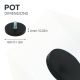 Black Rubber Coated POS Magnet Countersunk with M6 x 19/32 in. External Thread - 1-9/16 in. dia x 1/4 in. thick