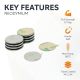 N42 Neodymium Adhesive Disc Magnet - 19/32 in. dia x 1/32 in. thick - 2.42lbs Pull