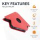 Multi-Angle Welding Magnet (45° x 90° x 135°) - 19/32 in. - 25lbs Pull