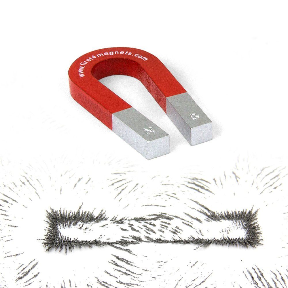Traditional Alnico Horseshoe Magnet Iron Powder Set Science Education