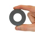 Y30BH Ceramic Ring Magnet - 1-7/8 in. O.D x 1 in. I.D x 3/8 in. thick - 8.82lbs Pull