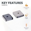 Ceramic Channel Magnet - 1 in. x 1 in. x 1/4 in. thick x 1/8 in. hole - 13.45lbs Pull