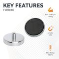 Ceramic Pot Magnet with M14 thread - 4-7/8 in. dia x 1-7/8 in. tall - 286.65lbs Pull