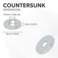 Countersunk Magnets, Steel Discs & Screws Pack - 19/32 in. dia