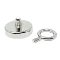 N42 Neodymium Clamping Magnet with M10 Eyebolt - Machine Lathed - 3 in. dia - 441lbs Pull