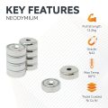 N42 Neodymium Countersunk Pot Magnet - 13/16 in. dia x 9/32 in. thick x 5/32 in. hole - 29.1lbs Pull