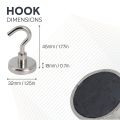 Ceramic Clamping Magnet with M6 Eyebolt - 1-1/4 in. dia - 12.79lbs Pull