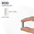 N42 Neodymium Rod Magnet - 5/16 in. dia x 1 in. thick - 6.83lbs Pull