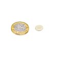 N42 Neodymium Disc Magnet - 15/32 in. dia x 1/32 in. thick - 1.6lbs Pull
