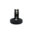 Rubber Coated Cable Holding Magnet - 1.22 in. dia x 1/4 in. high with 3/4 in. Rubber Clamp - 12.5lbs Pull