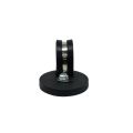 Rubber Coated Cable Holding Magnet - 1-11/16 in. dia x 1/4 in. high with 7/8 in. Rubber Clamp - 17.6lbs Pull