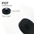 Rubber Coated POS Magnet Countersunk with M4 Boss Thread - 7/8 in. dia x 1/4 in. high - Black - 11.02lbs Pull