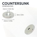 Countersunk Magnets, Steel Discs & Screws Pack - 13/16 in. dia