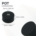 Rubber Coated Pot Magnet Countersunk with M5 thread hole - 7/8 in. dia x 3/8 in. thick - 5.73lbs Pull