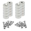 North & South Neodymium Countersunk Magnets & Screws Pack - 3/8 in. dia x 3/16 in. thick
