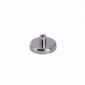 Ceramic Pot Magnet with M4 Internal Thread - 1-3/8 in. dia x 9/32 in. thick - 8.16lbs Pull