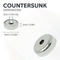 N42 Neodymium Countersunk Pot Magnet - 5/8 in. dia x 3/16 in. thick x 1/8 in. hole - 21.16lbs Pull