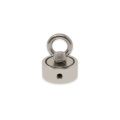 N42 Neodymium Pot Magnet with 2x M8 Eyebolts - 1-7/8 in. dia x 11/16 in. thick - 176.4lbs Pull