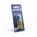 SCREWD 1 in. Brass Plated L Hook