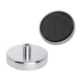 Ceramic Pot Magnet with M10 thread - 3-1/8 in. dia x 1-3/8 in. tall - 132.3lbs Pull