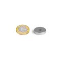 N42 Neodymium Zinc Plated Countersunk Disc Magnet - 13/16 in. dia x 3/16 in. thick x 3/16 in. hole - 18.3lbs Pull