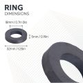Y30BH Ceramic Ring Magnet - 1-1/4 in. O.D. x 11/16 in. I.D. x 3/16 in. thick - 2.21lbs Pull